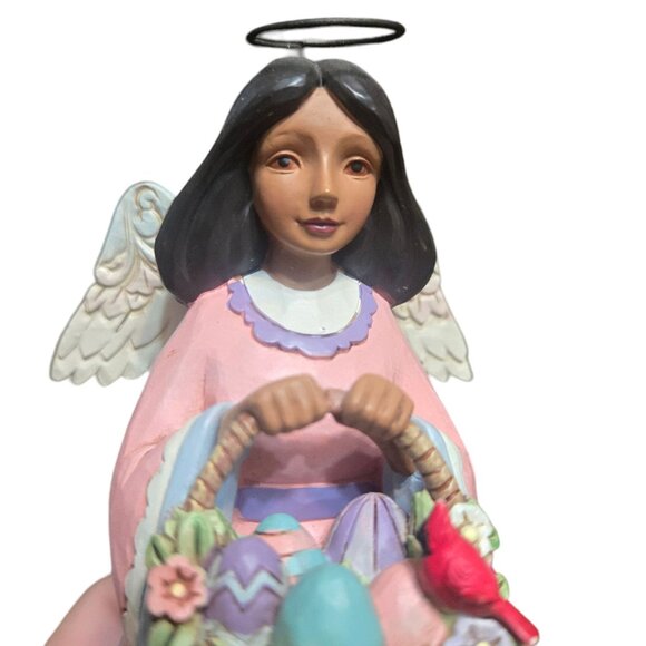 Basket Of Easter Blessings Angel Figurine Jim Shore Heartwood Creek 2021 - Picture 12 of 16
